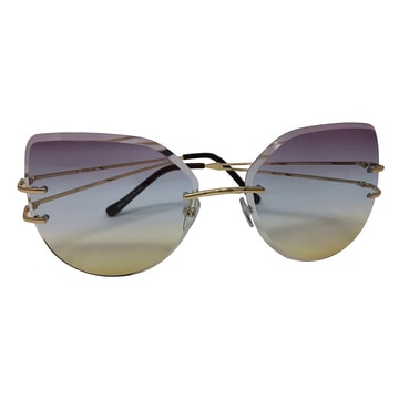 Colorful Clear Lenses Sunglasses With Metal Frame