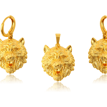 24K Gold LeBerger Necklace/Earrings Set