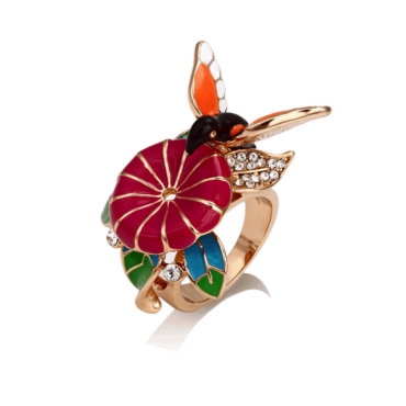 Oiseaux 18K Gold Plated Ring