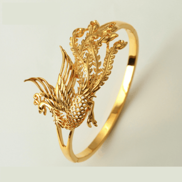 24K Gold Plated Dragon Warrior Bangle