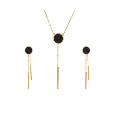 24K Gold Plated Agathe Jewelry Set