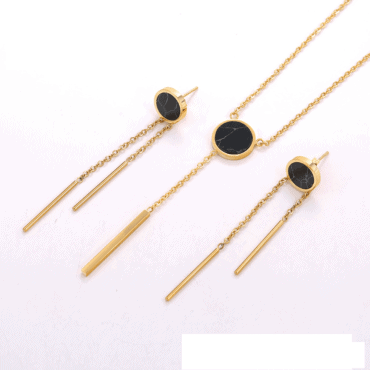 24K Gold Plated Agathe Jewelry Set