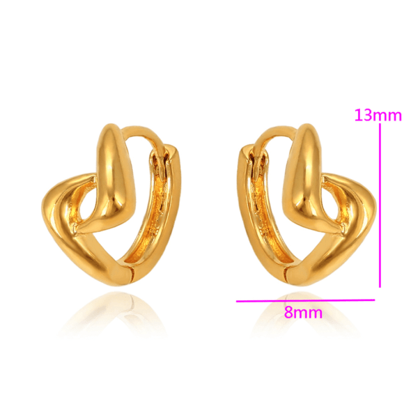 24K Gold Plated Pretzel Earrings