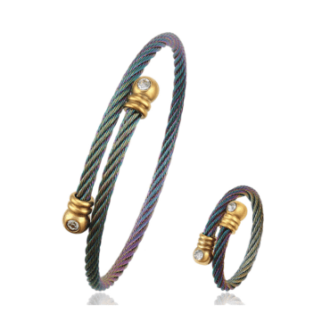 Alma Multi-Colored bracelet and Ring Set