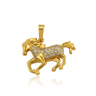 Cheval Orné Gold Pendant